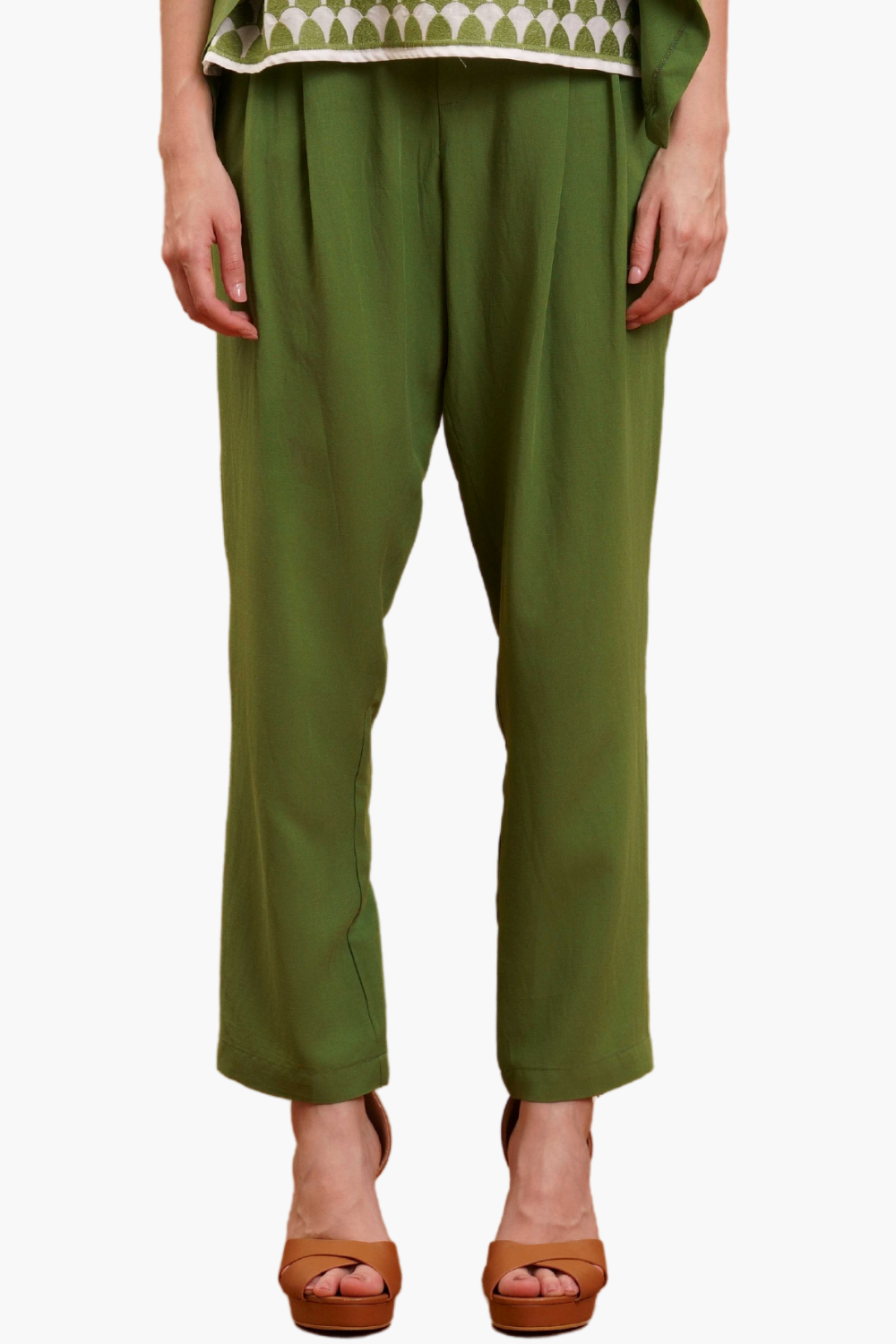 Nualy PANTALONE IN LINO