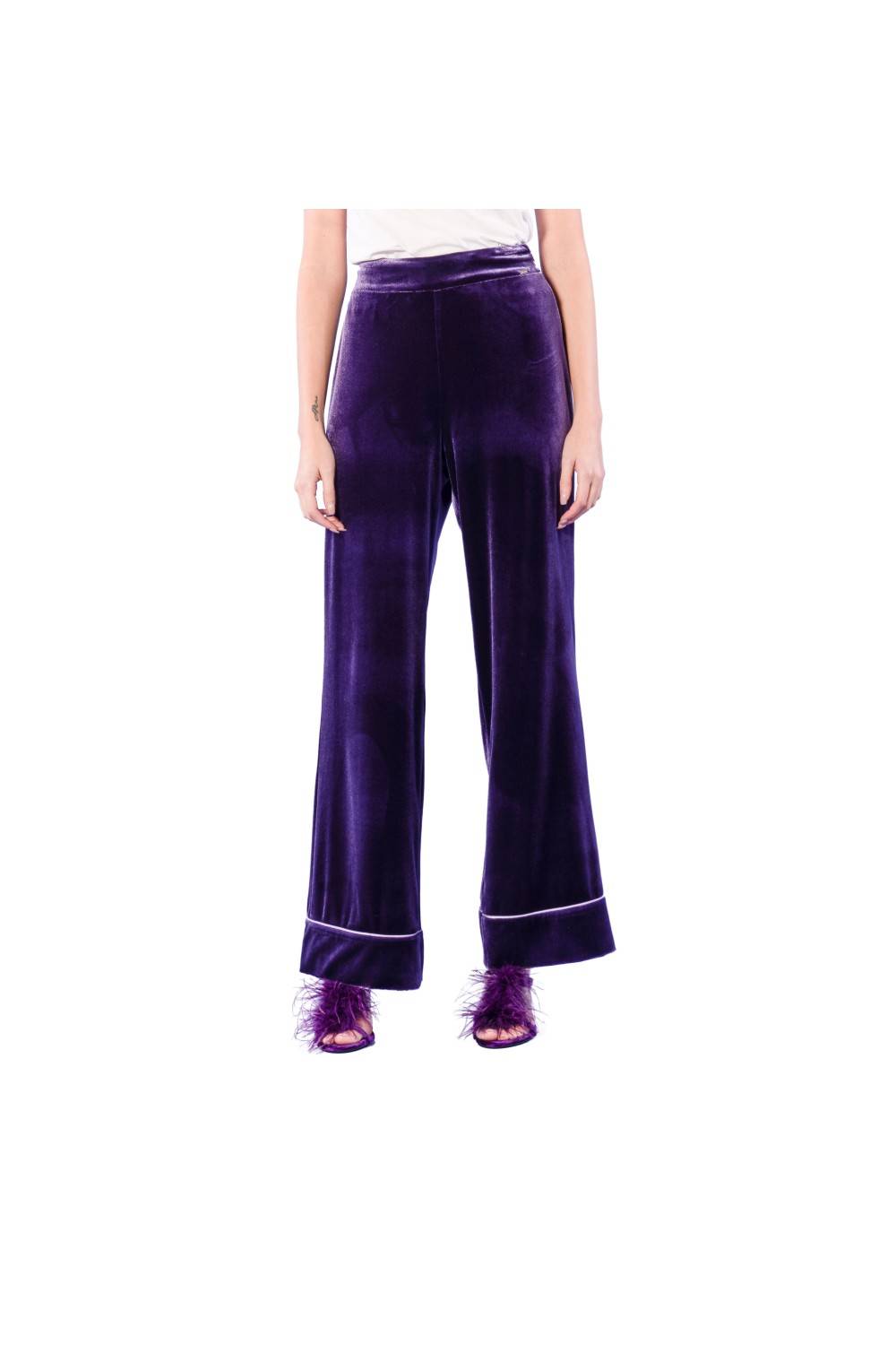 Nualy PANTALONE MORBIDO CON PROFILO