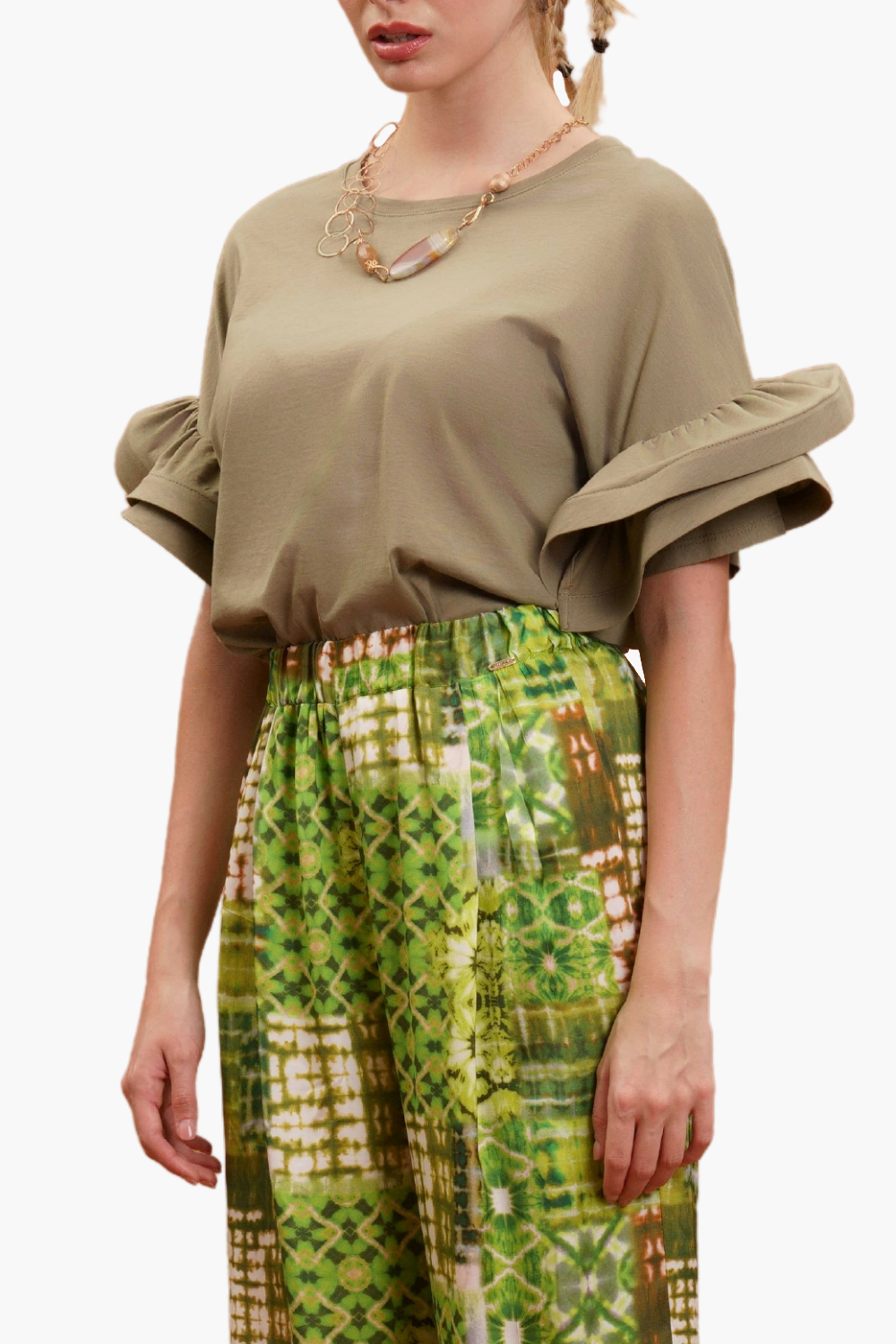 Nualy T-SHIRT MANICA VOLANT