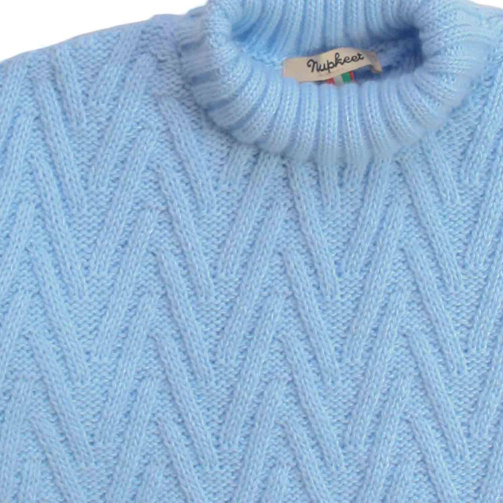 Nupkeet Antilope Cielo – Pullover Collo Alto In Tricot