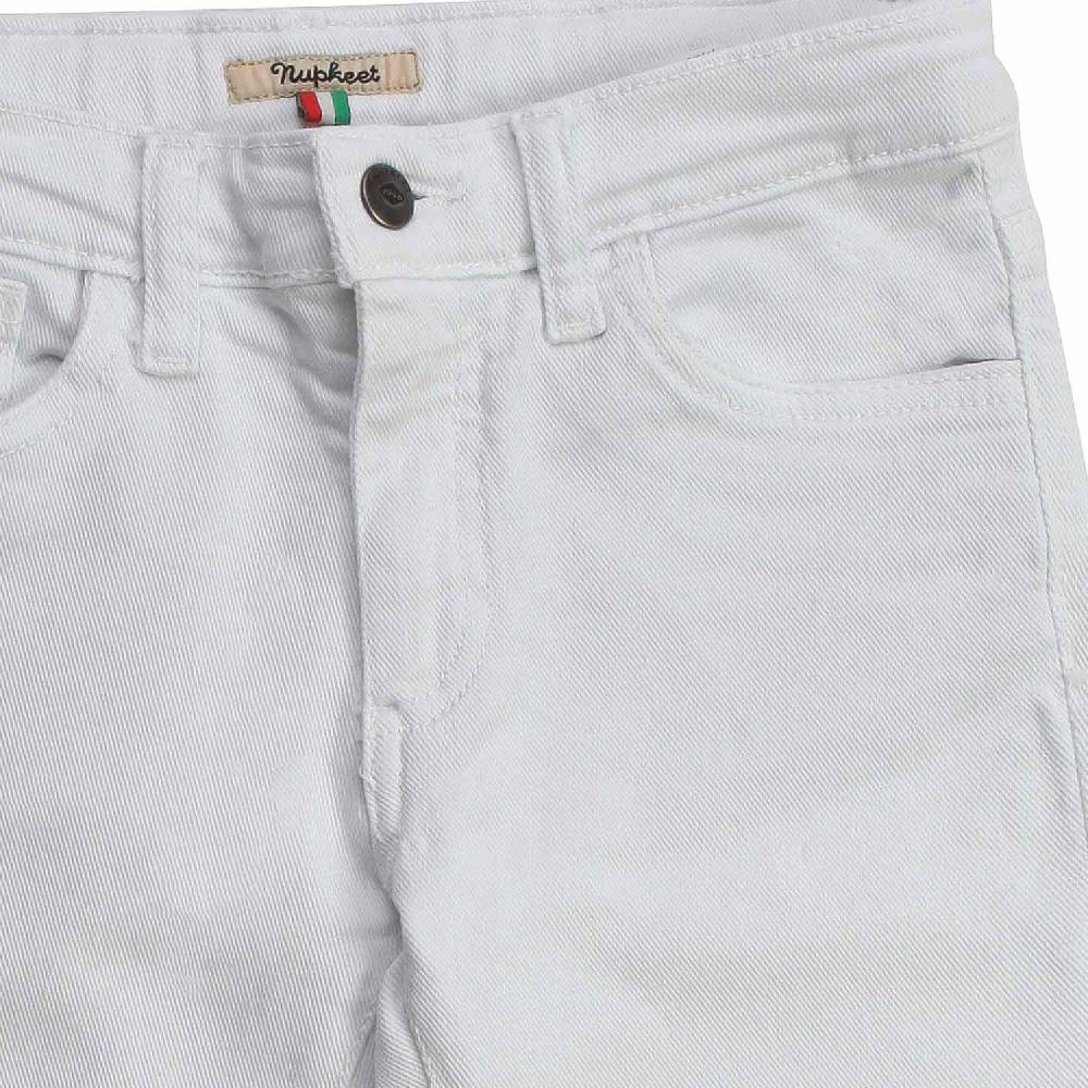 Nupkeet Biscia Bianco – Pantalone 5 Tasche Bambino E Teen