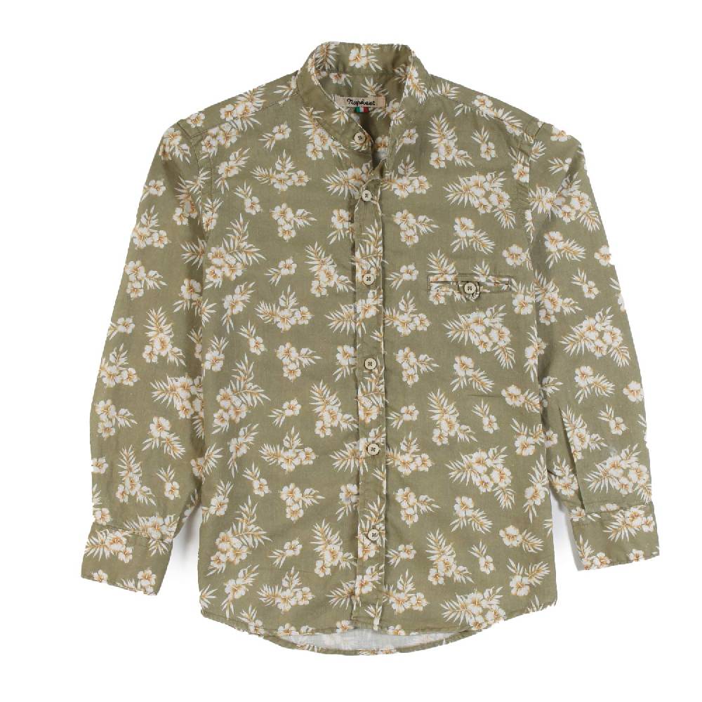 Nupkeet Camicia Collo coreano manica lunga – Ricciola