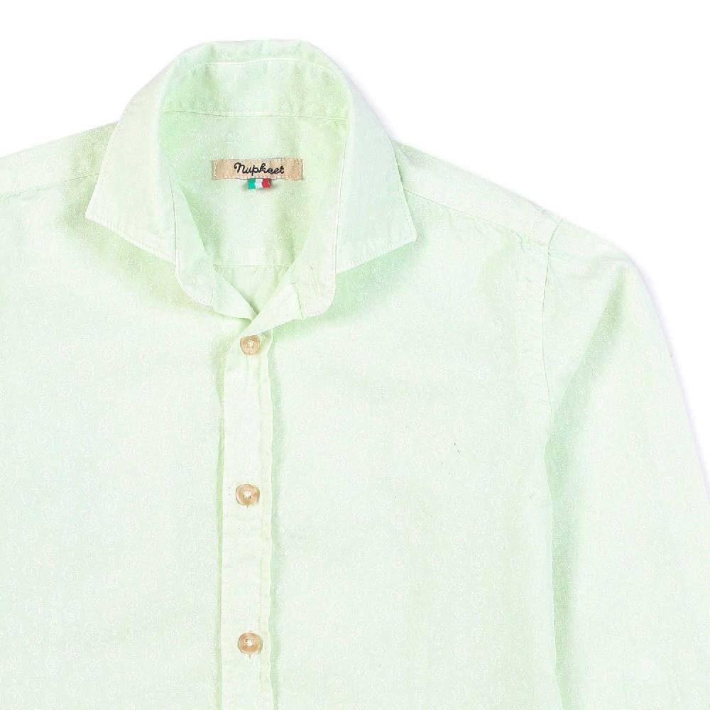 Nupkeet Camicia Verde Acqua Palermo Fantasia Kashmir