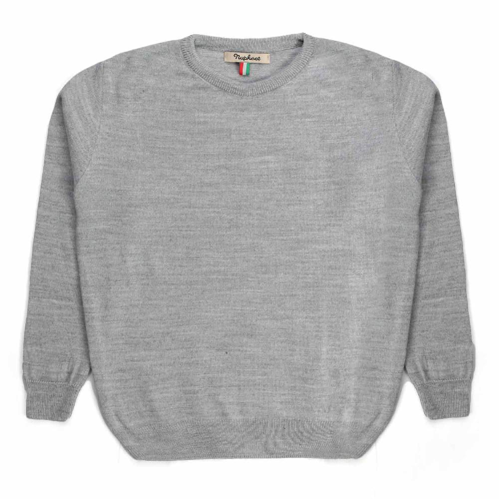 Nupkeet Cigno grigio chiaro – Pullover in tricot bambino e teenager
