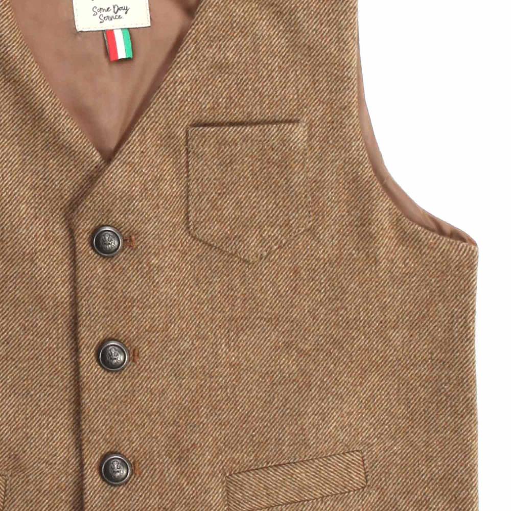 Nupkeet Cobra Marrone – Gilet In Twill Bambino E Teenager