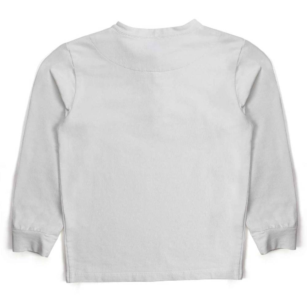 Nupkeet Criceto Bianco – T-shirt Serafino A Manica Lunga