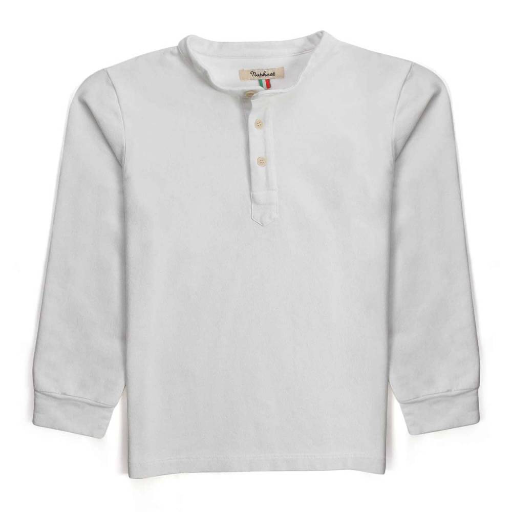 Nupkeet Criceto Bianco – T-shirt serafino a manica lunga