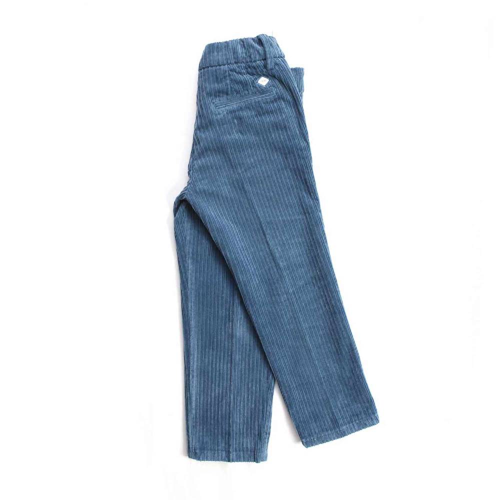 Nupkeet Gatto Blu Avio – Pantalone In Velluto Bambino E Ragazzo