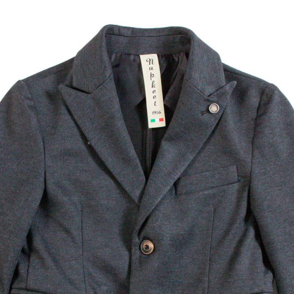 Nupkeet Giacca 2 Bottoni In Flanella Spigata – Benaco