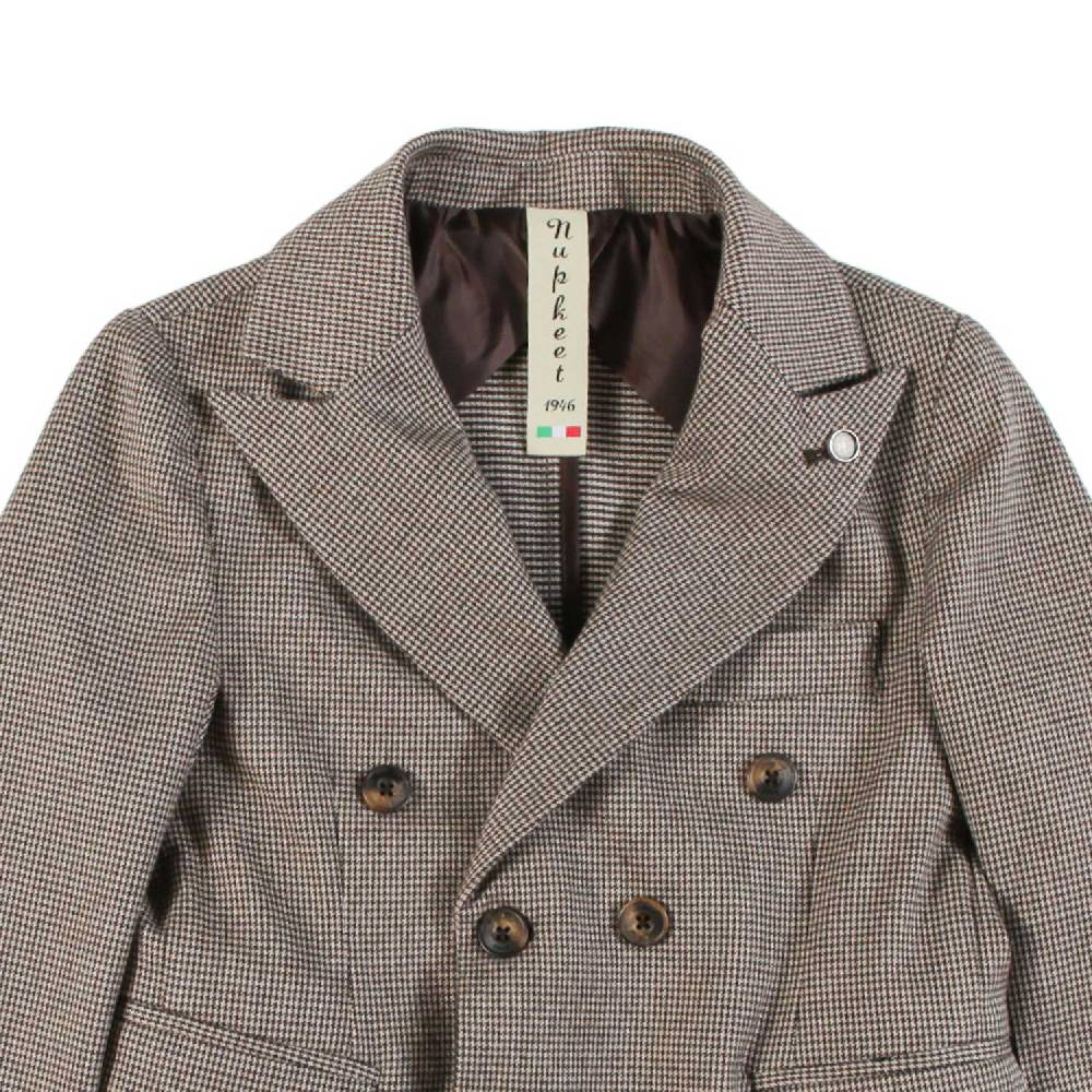 Nupkeet Giacca 2 Bottoni In Gabardine Pied De Poule – Liscia