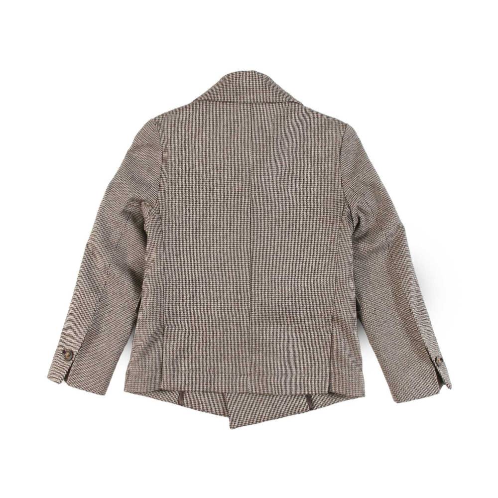 Nupkeet Giacca 2 Bottoni In Gabardine Pied De Poule – Liscia