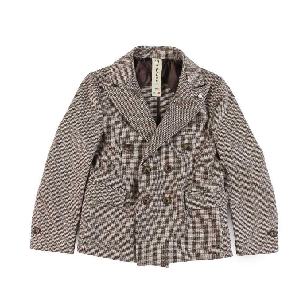 Nupkeet Giacca 2 bottoni in gabardine pied de poule – Liscia