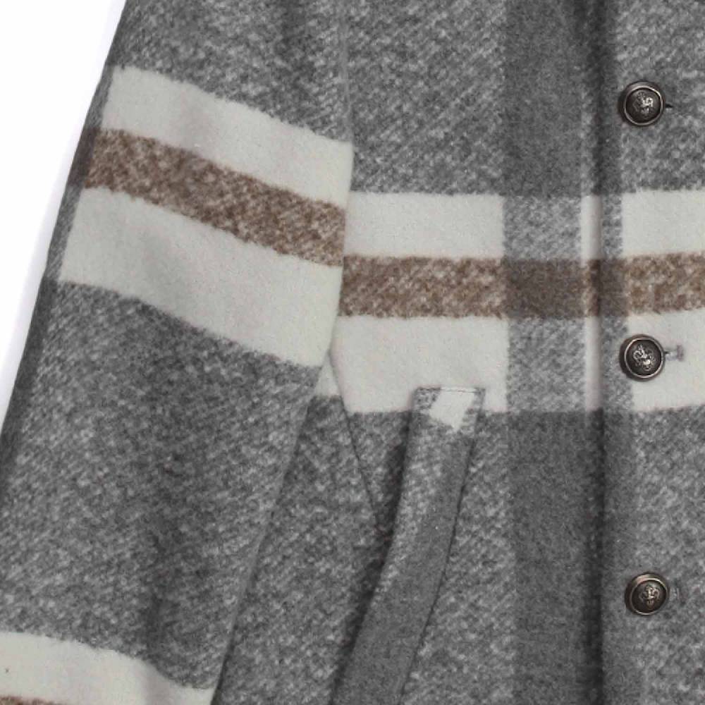 Nupkeet Lumaca Grigio E Panna – Giaccone In Panno Scozzese