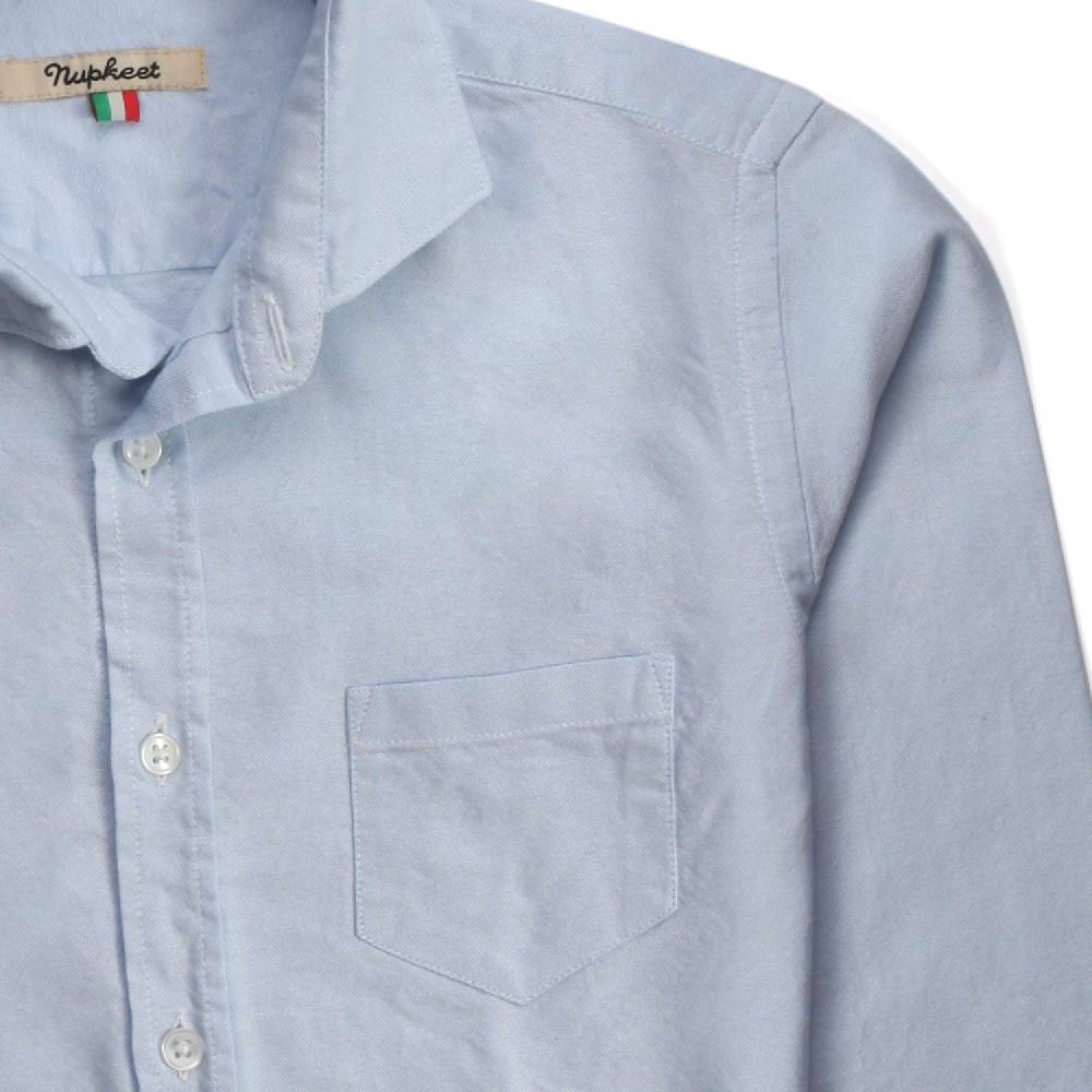 Nupkeet Alce Azzurro – Camicia Oxford A Manica Lunga