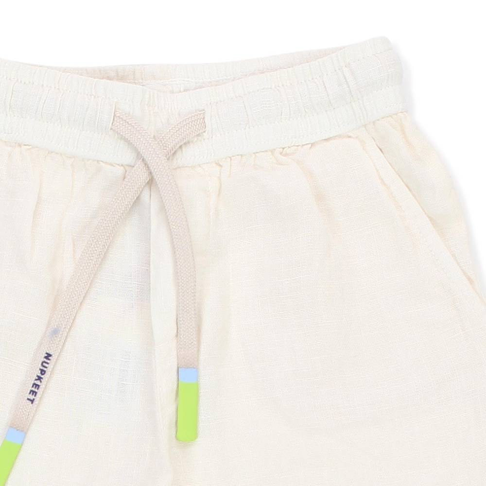 Nupkeet Bermuda Curacao Bianco Panna In Lino