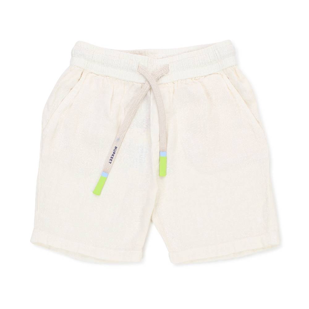 Nupkeet Bermuda Curacao bianco panna in lino