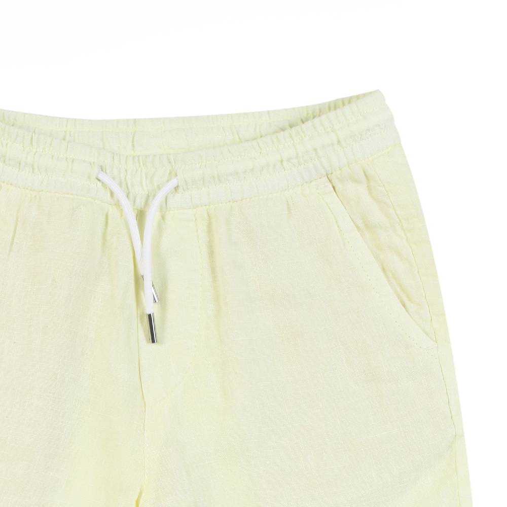 Nupkeet Bermuda Giallo In Lino – Cucolo