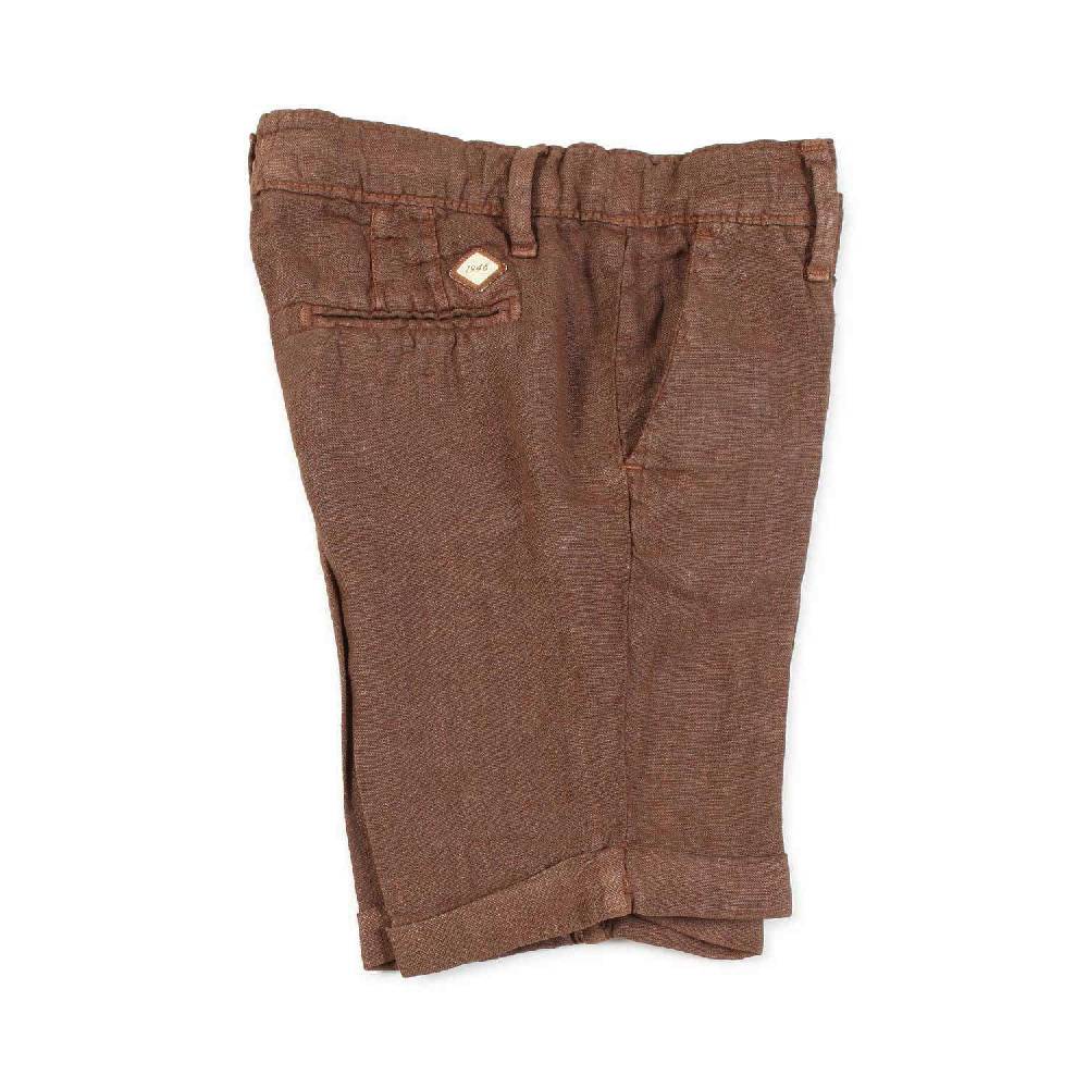 Nupkeet Bermuda Lino Marrone Cacao Bergamo