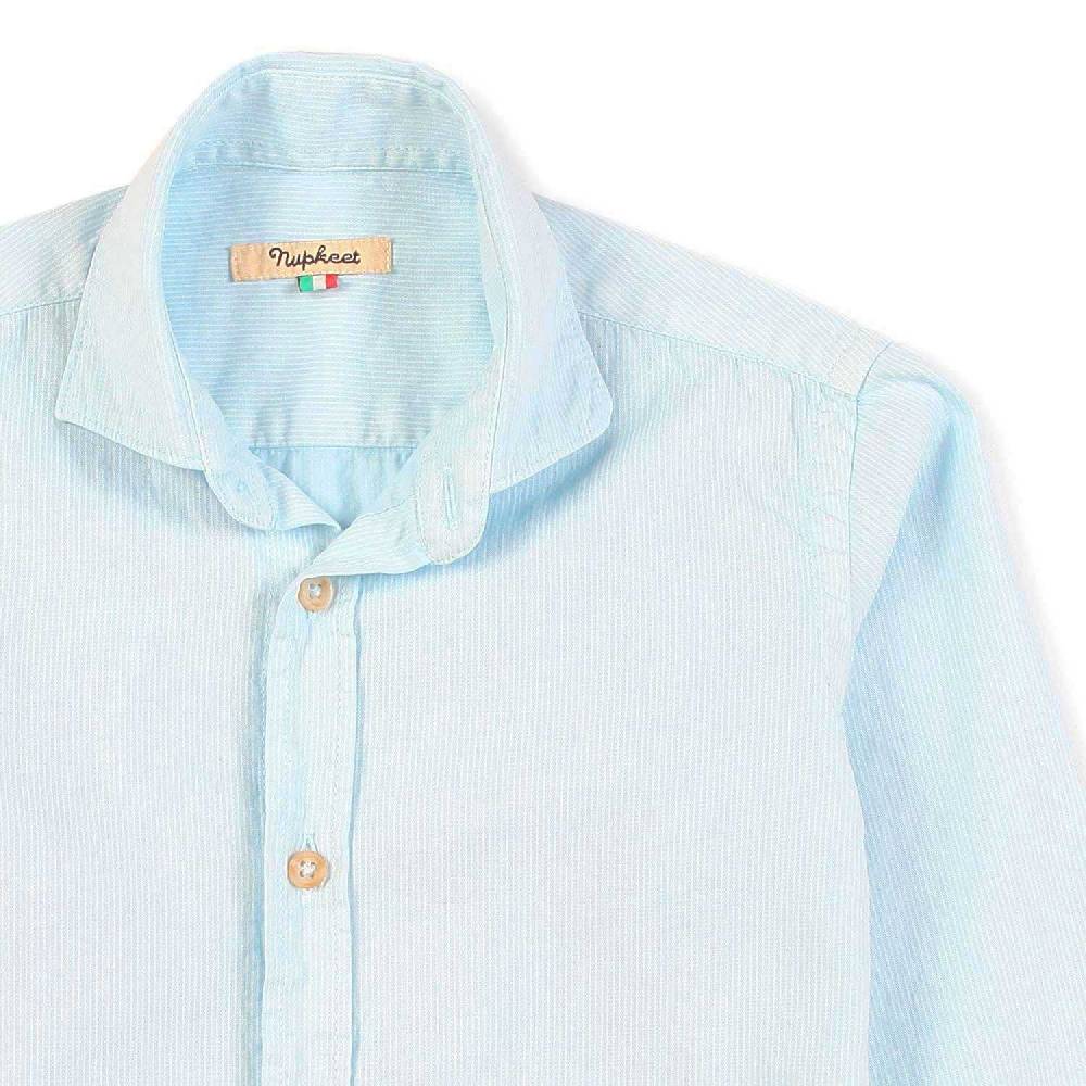 Nupkeet Camicia Bacchetta Bianca E Azzurra Pisa