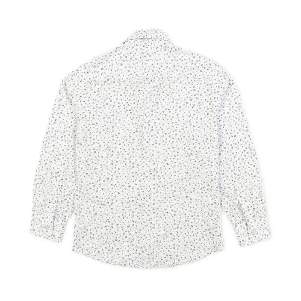 Nupkeet Camicia Bianca Fiori Blu Bolzano