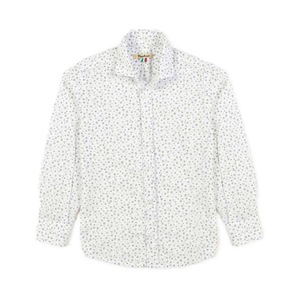 Nupkeet Camicia bianca fiori blu Bolzano