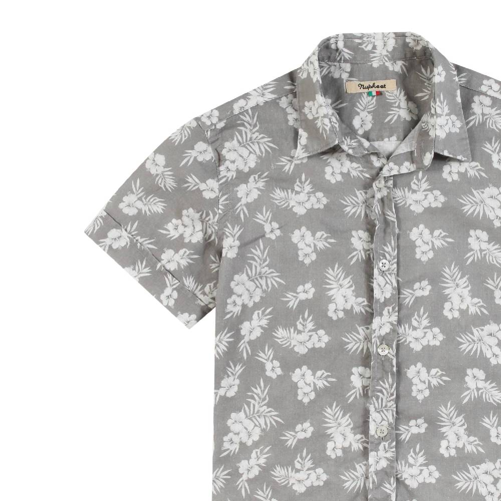 Nupkeet Camicia Collo Italiano Manica Corta – Canino