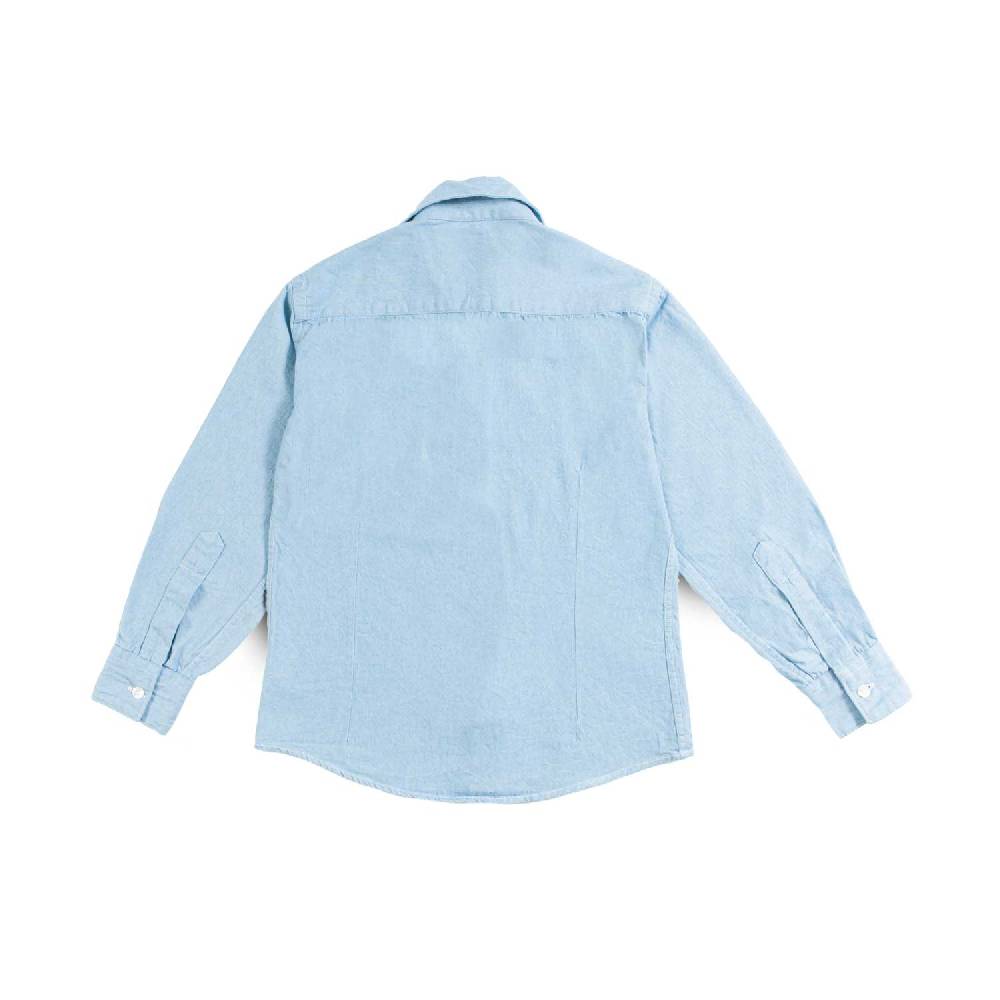 Nupkeet Camicia Con Taschino In Denim Blu – Varano