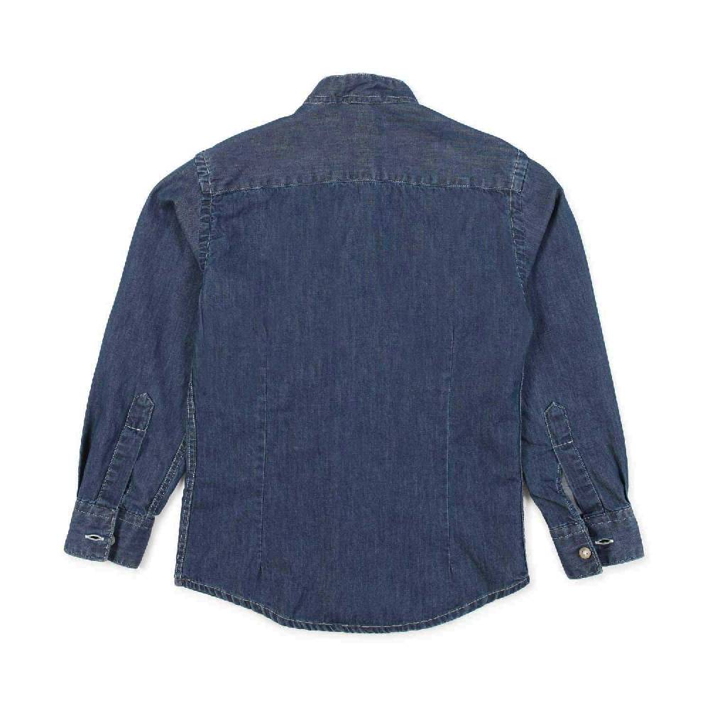 Nupkeet Camicia Coreana Denim Blu Scuro Terracina