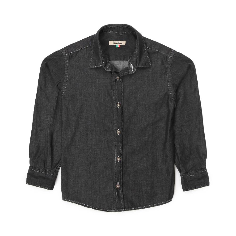 Nupkeet Camicia Giacomo nera in denim