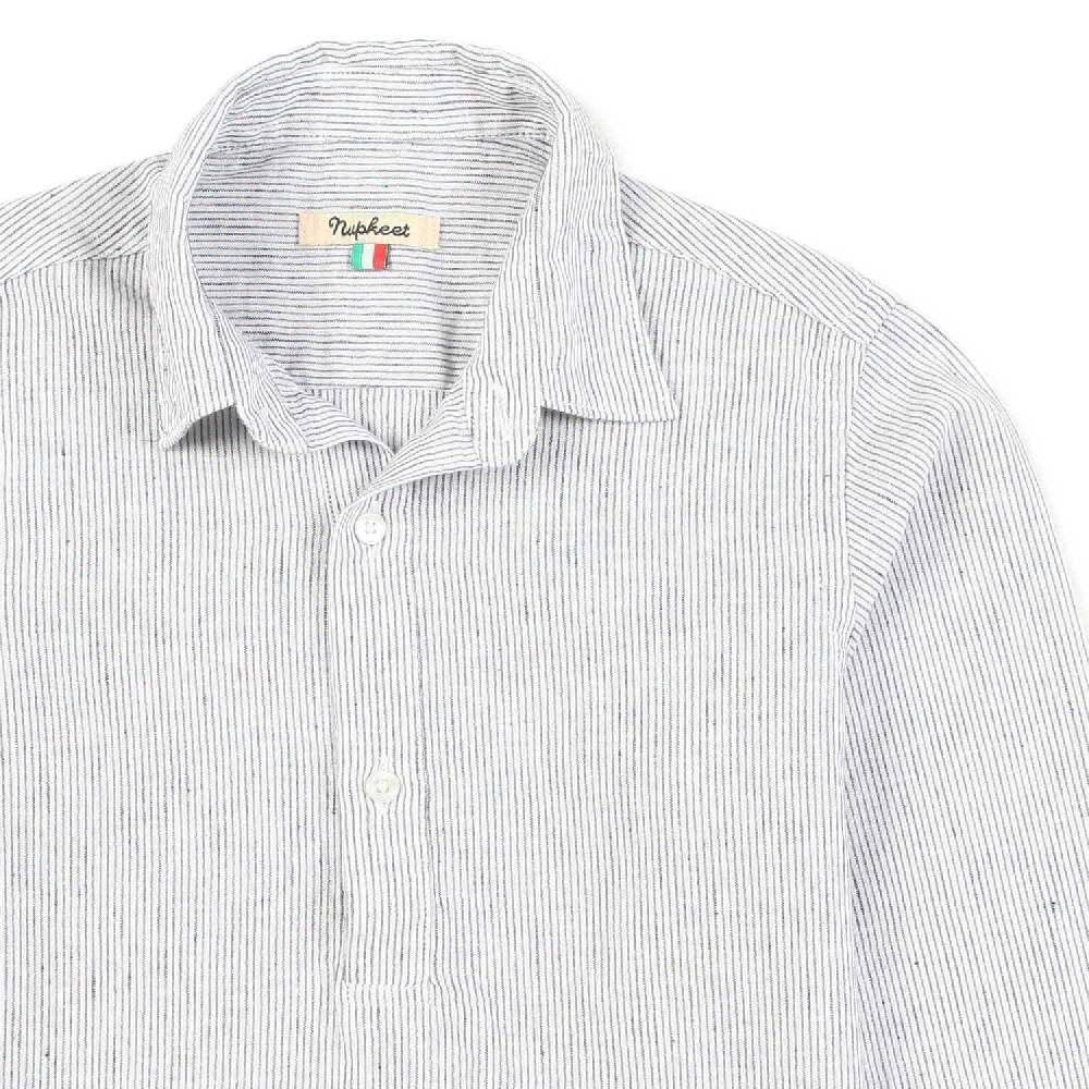 Nupkeet Camicia Grigia E Nera A Righe Modena