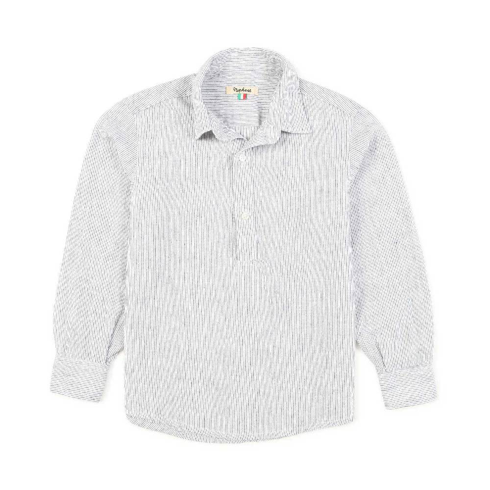 Nupkeet Camicia grigia e nera a righe Modena