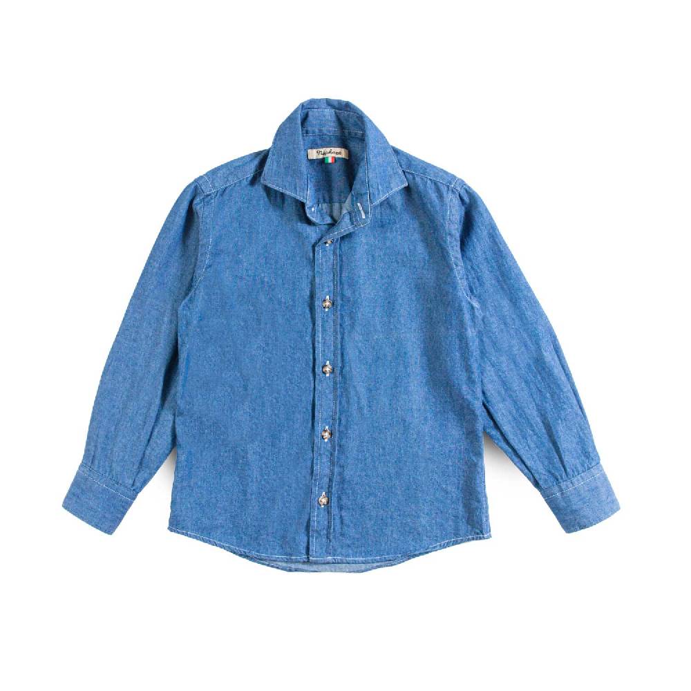 Nupkeet Camicia in Denim Blu – Pusiano