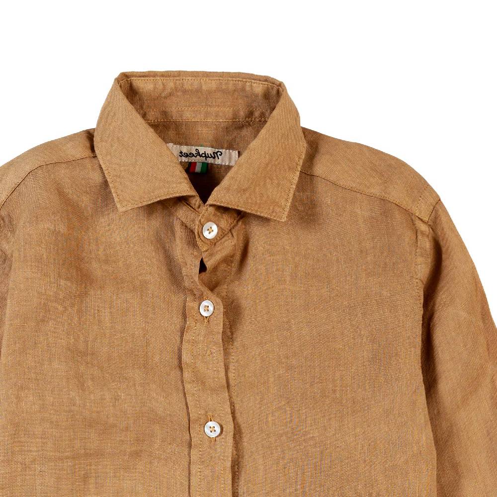 Nupkeet Camicia Lino Beige Sabbia La Spezia