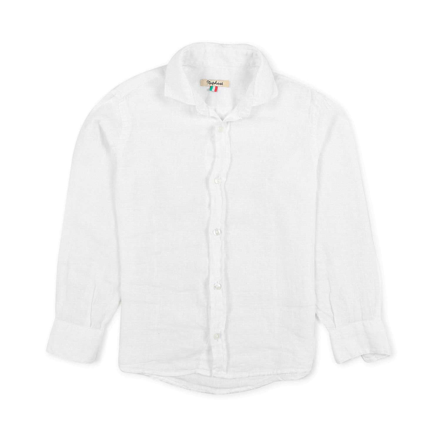 Nupkeet Camicia lino bianca La Spezia