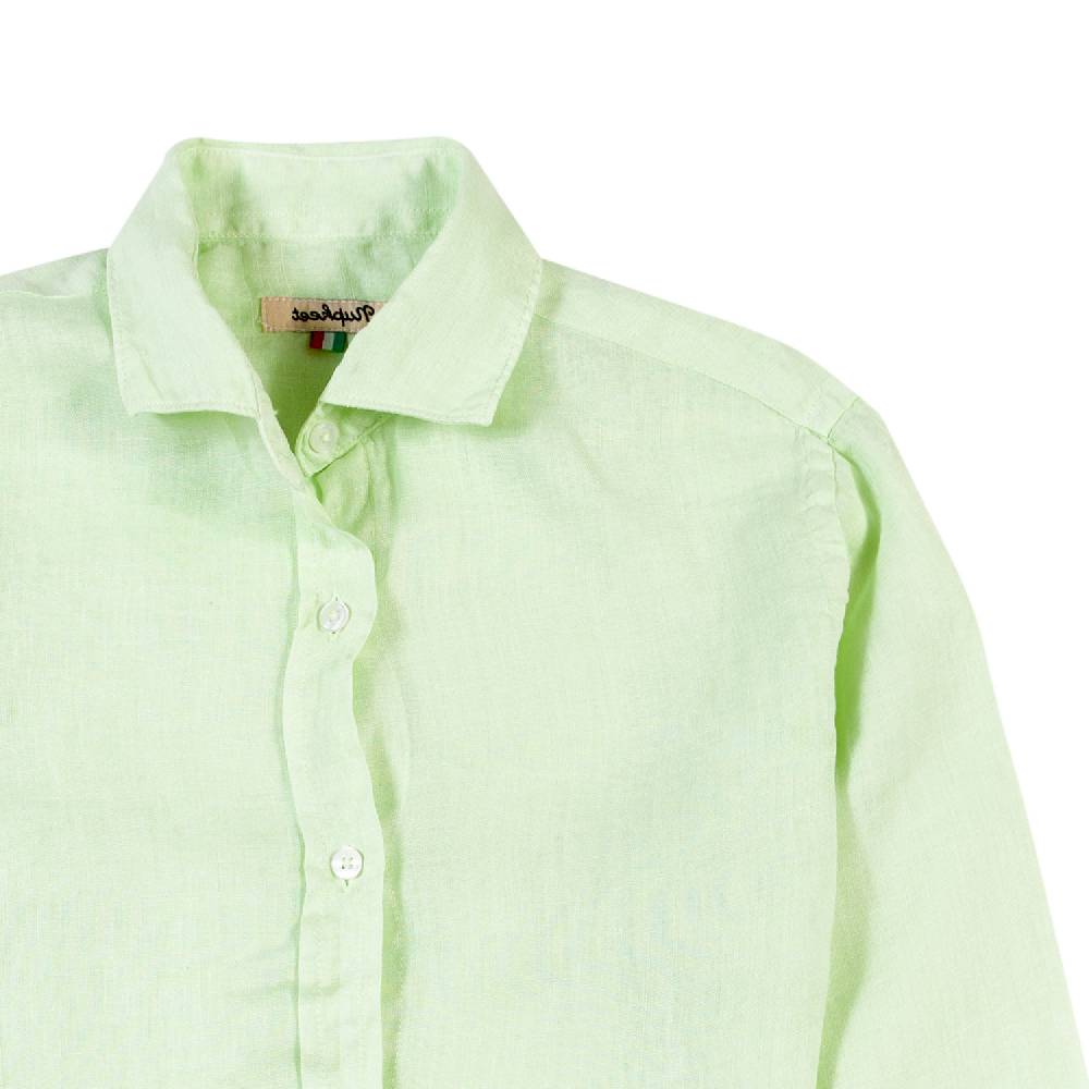 Nupkeet Camicia Lino Verde Acqua La Spezia