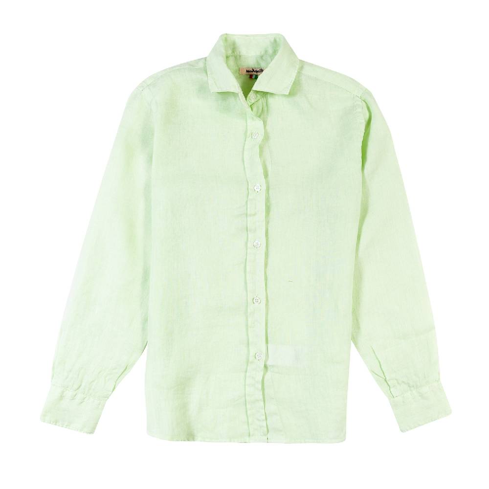 Nupkeet Camicia lino verde acqua La Spezia