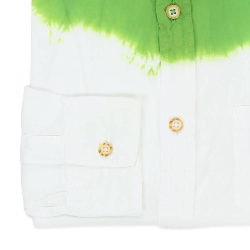 Nupkeet Camicia Lombok Bianca E Verde Lime