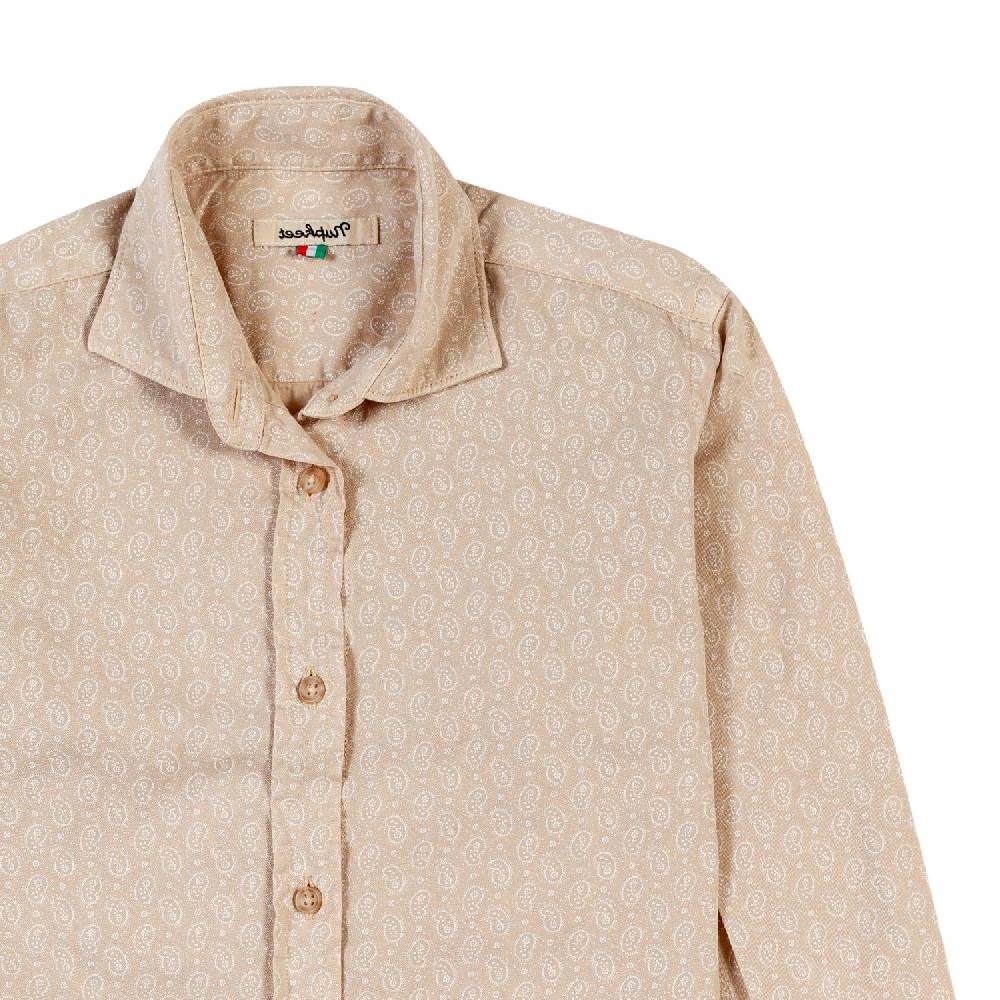 Nupkeet Camicia Nocciola Palermo Fantasia Kashmir
