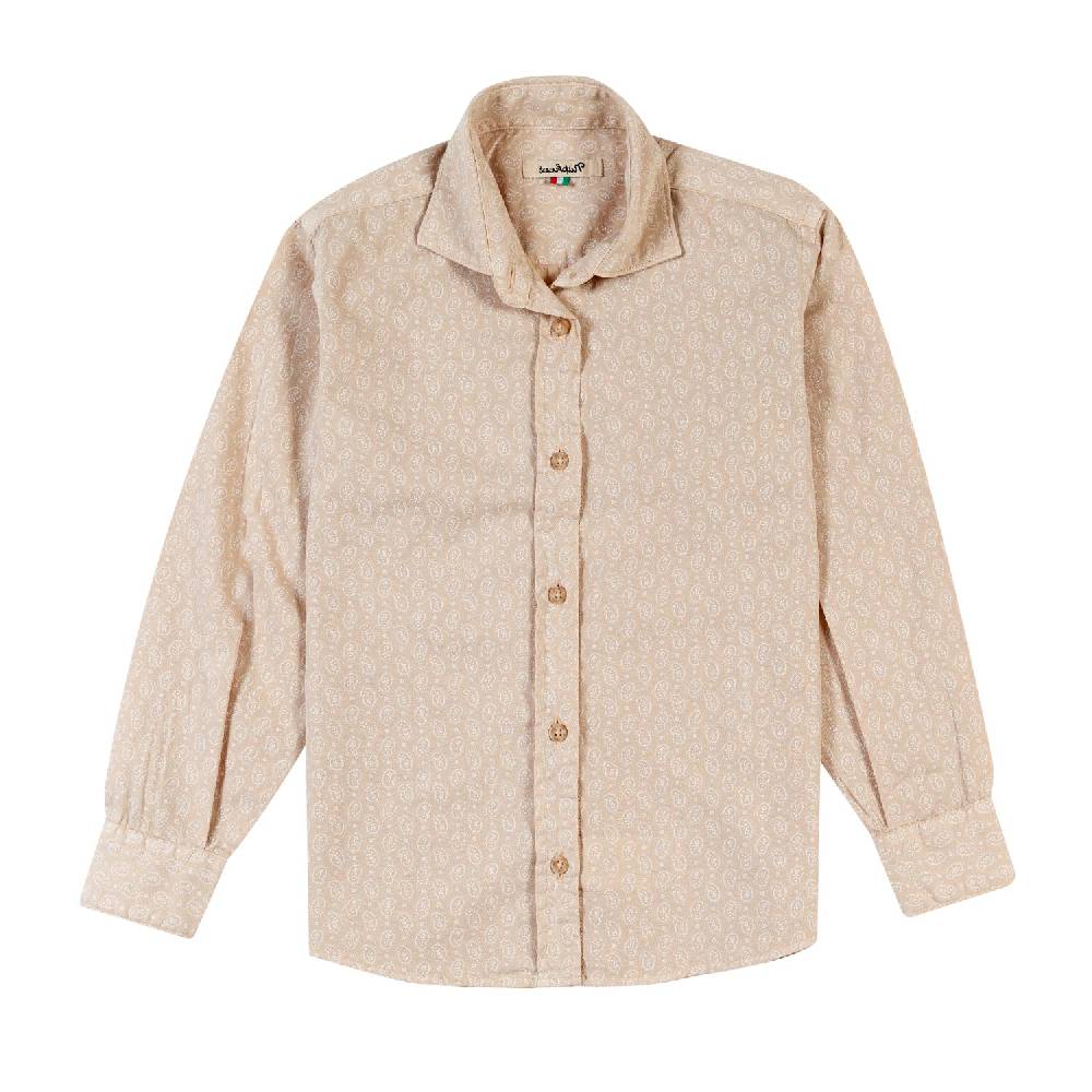 Nupkeet Camicia nocciola Palermo fantasia kashmir