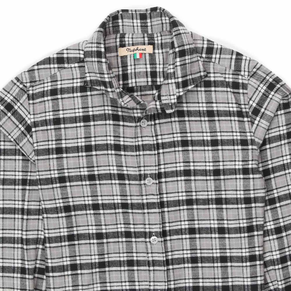 Nupkeet Camicia Romolo Check Grigia E Nera