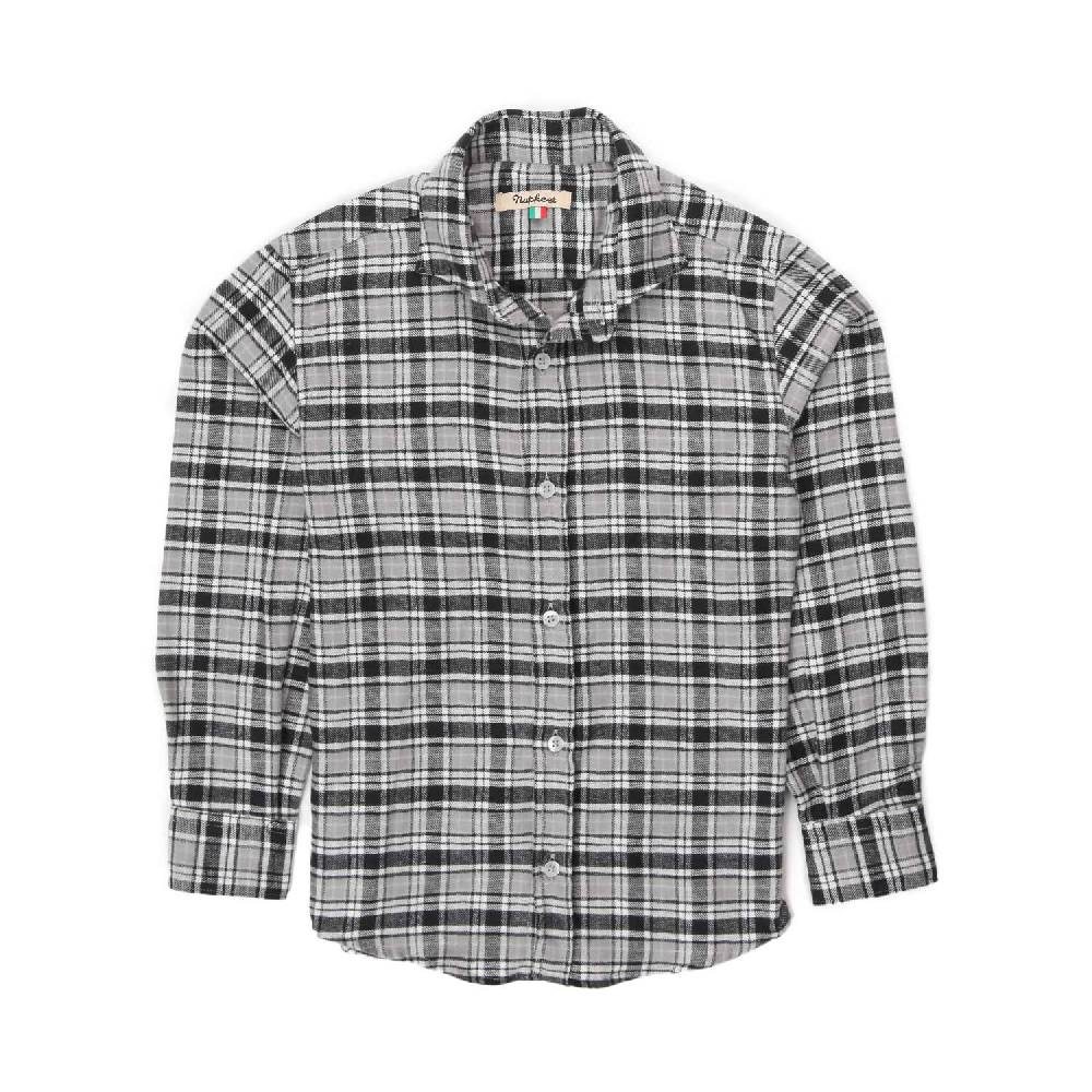 Nupkeet Camicia Romolo check grigia e nera