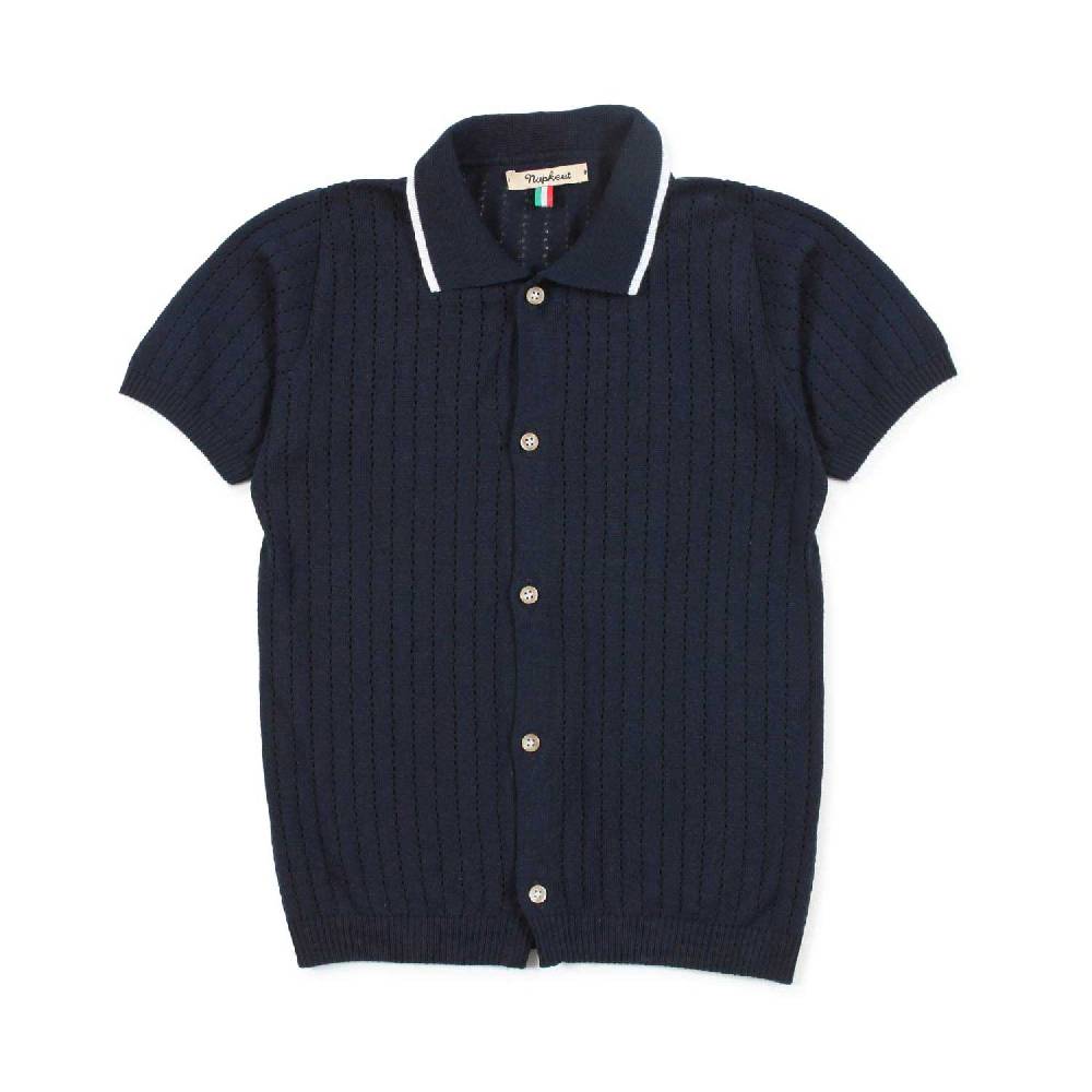 Nupkeet Camicia tricot blu navy Brindisi