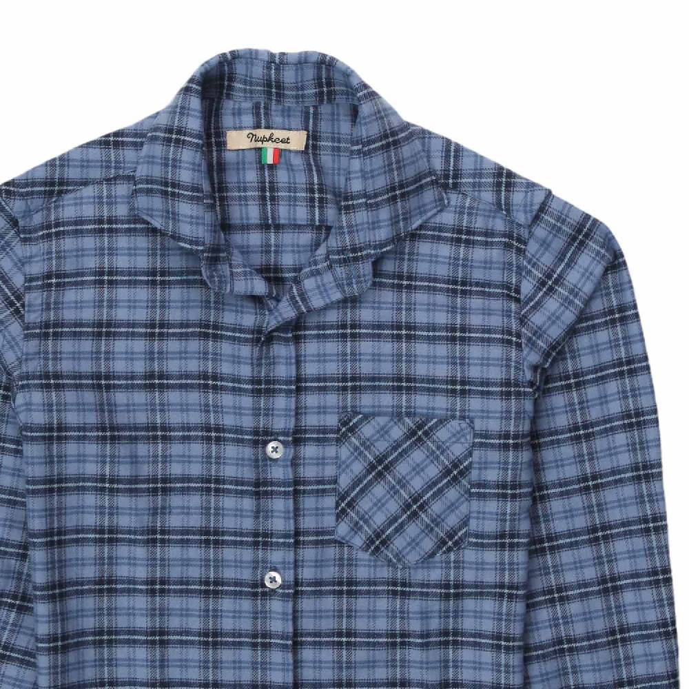 Nupkeet Camicia Ulrico Check Azzurra
