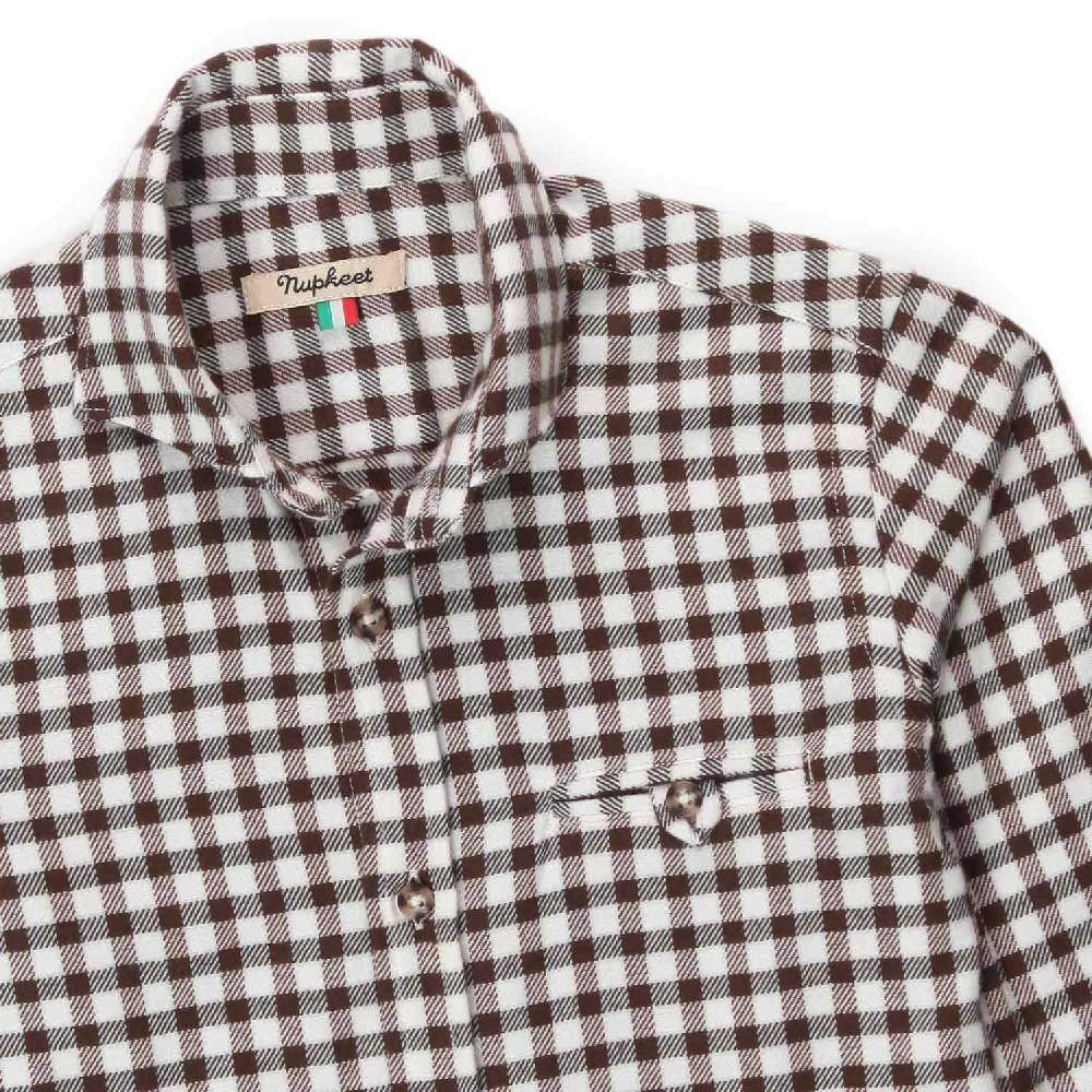 Nupkeet Camicia Vichy Marrone Genny