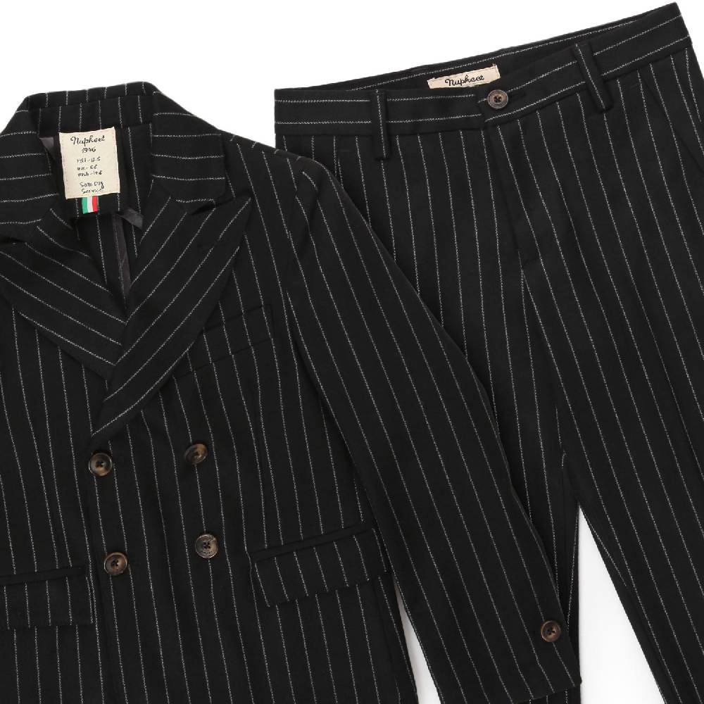 Nupkeet Completo Gessato Nero Ottavio