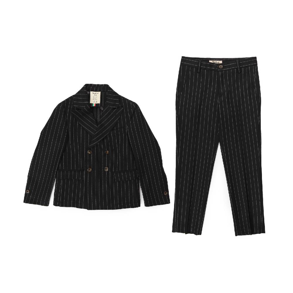 Nupkeet Completo gessato nero Ottavio