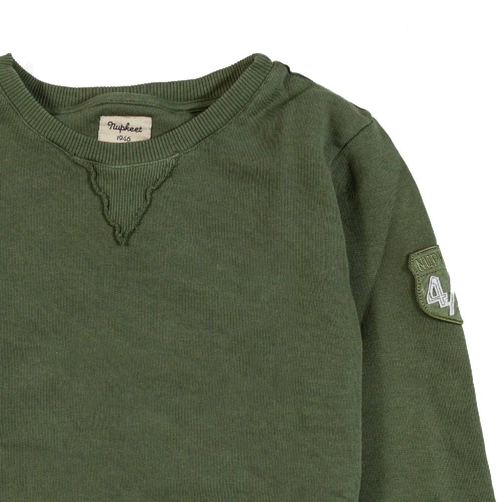 Nupkeet Felpa Girocollo Verde Militare Bologna