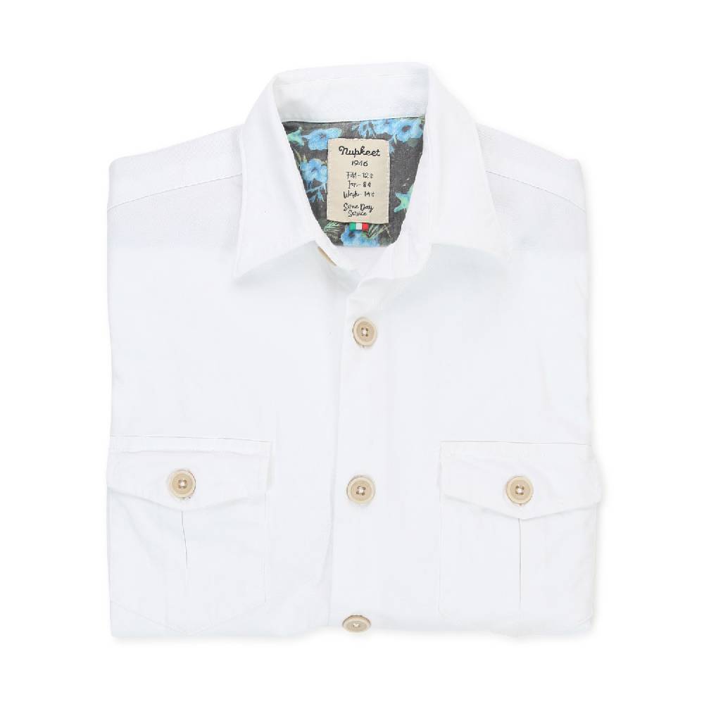 Nupkeet Giacca a camicia Portorico bianca