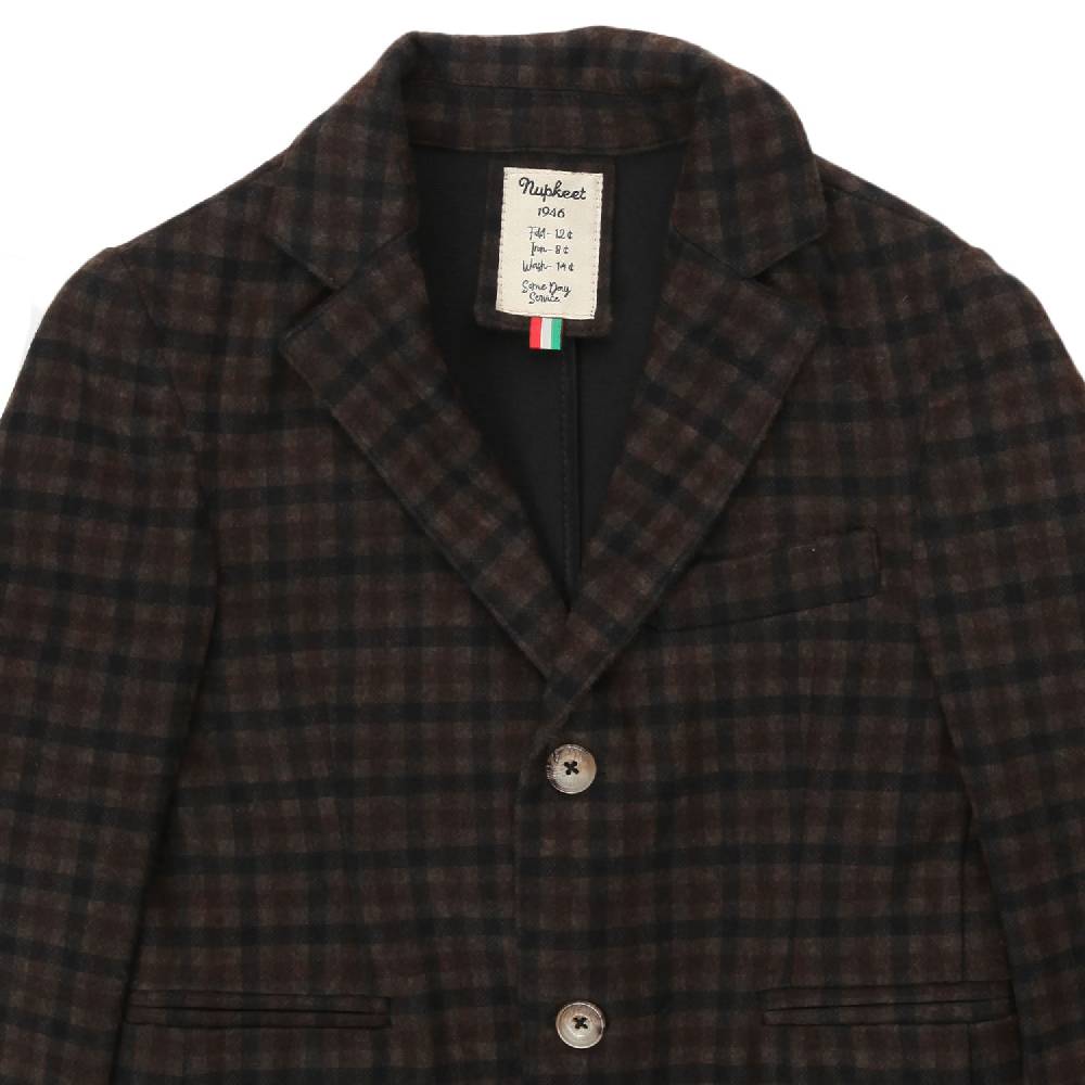 Nupkeet Giacca Alessio Marrone A Quadri