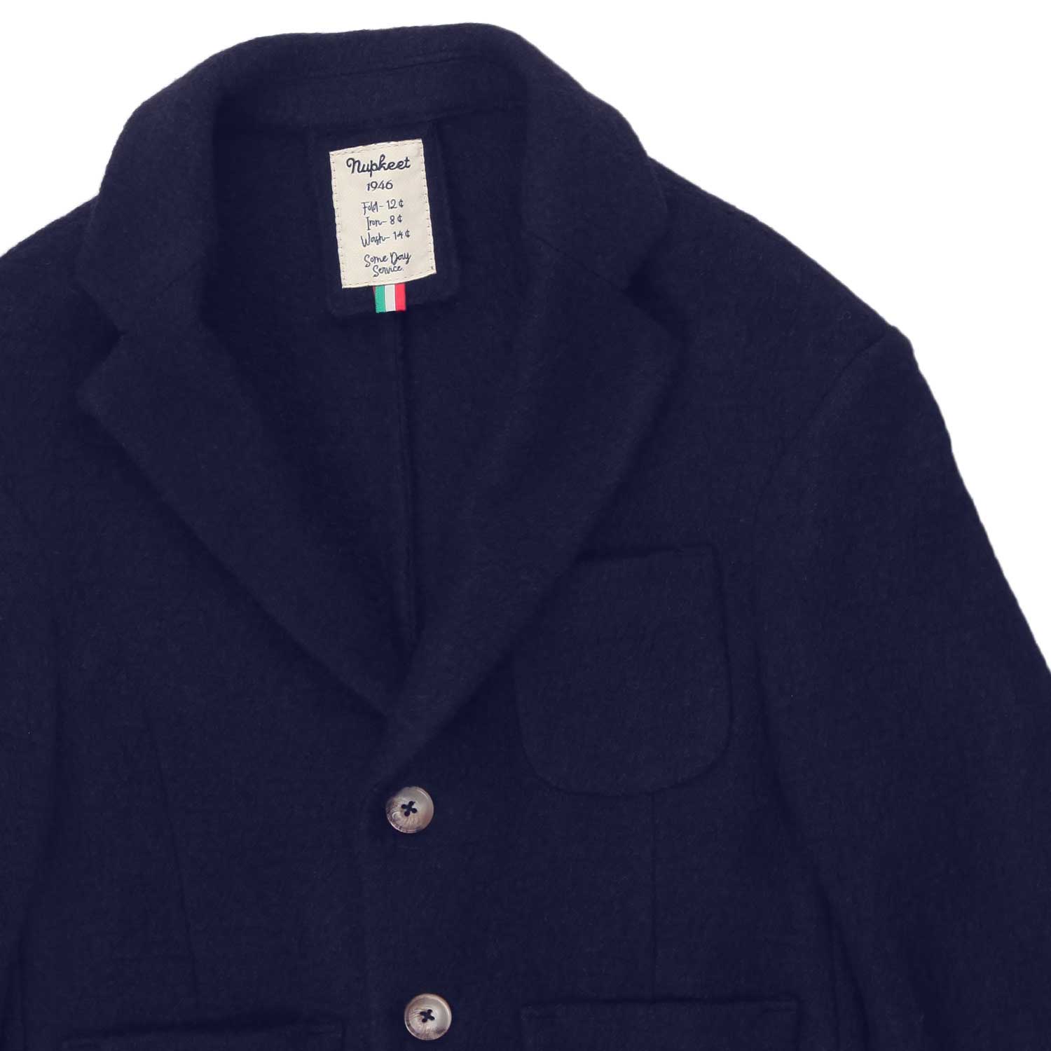 Nupkeet Giacca Davide Misto Lana Blu